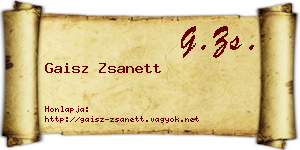 Gaisz Zsanett névjegykártya